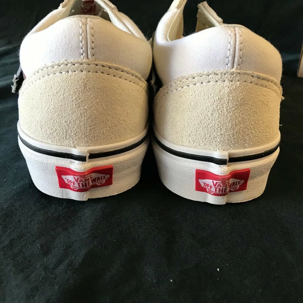 Vans Old Skool Shoes W 8.5 M 7.0 Removable Side Stripe V Black Red White - Image 7